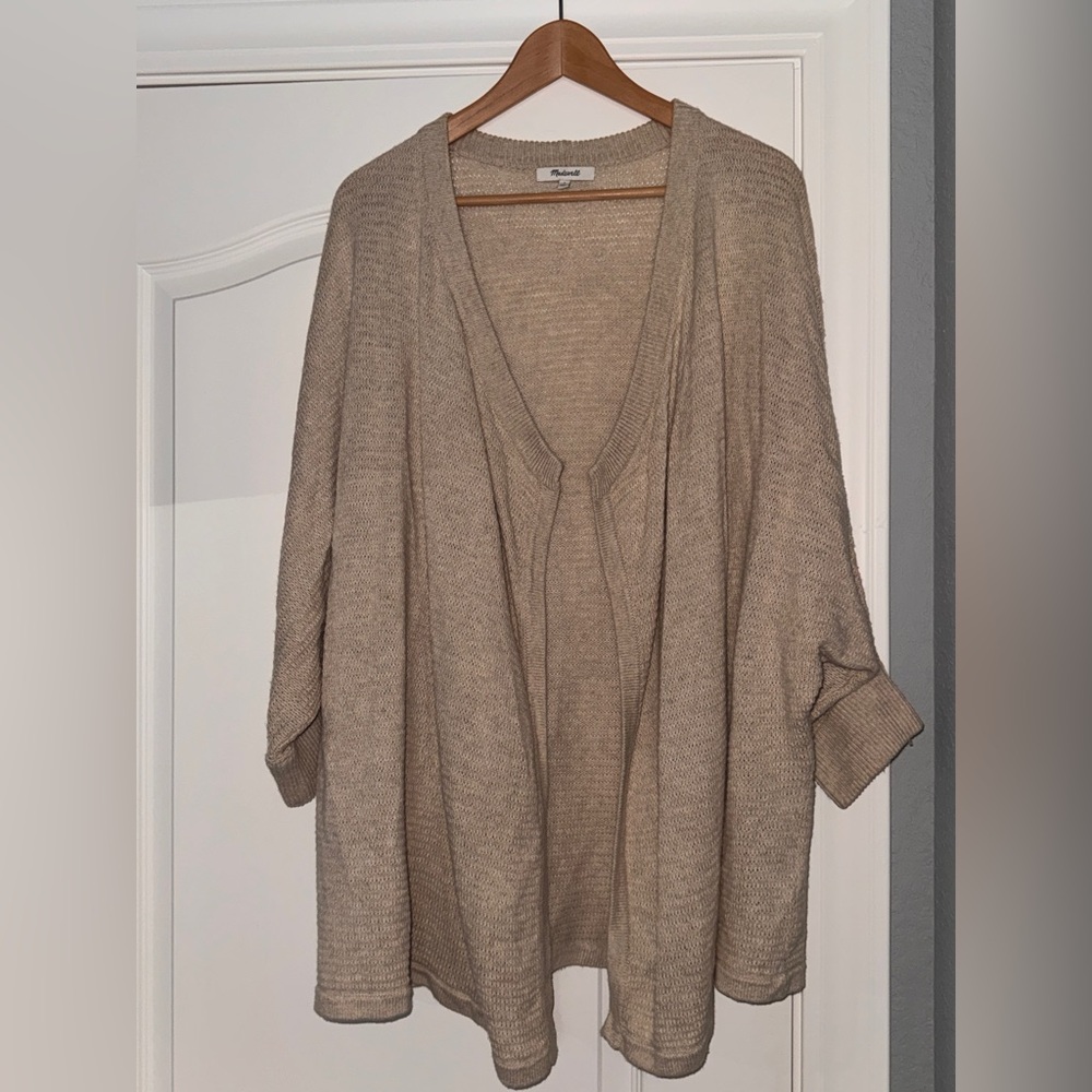 Madewell Draped Cardigan- Oatmeal